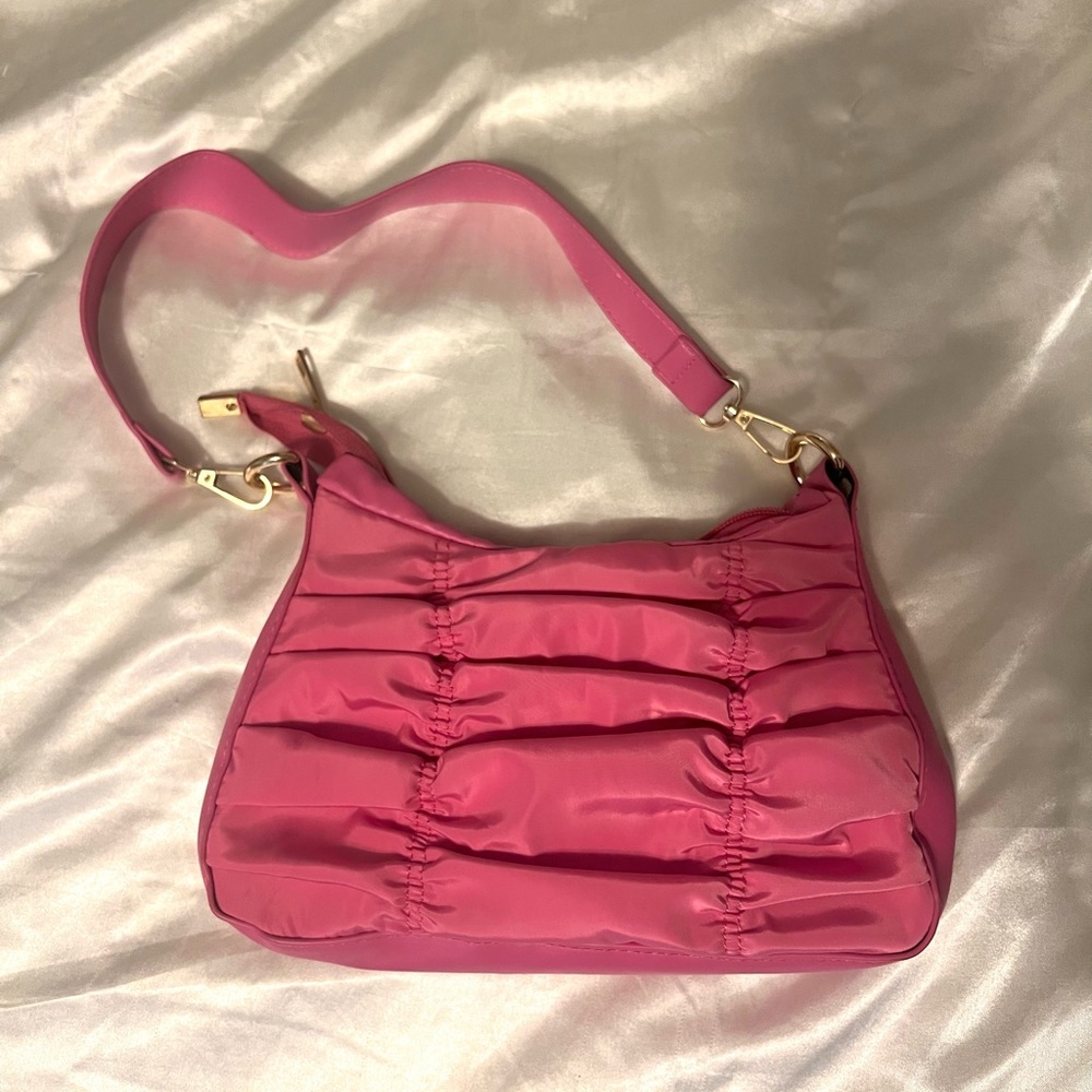 Pink Ruffled Handbag - Picture 1 of 2